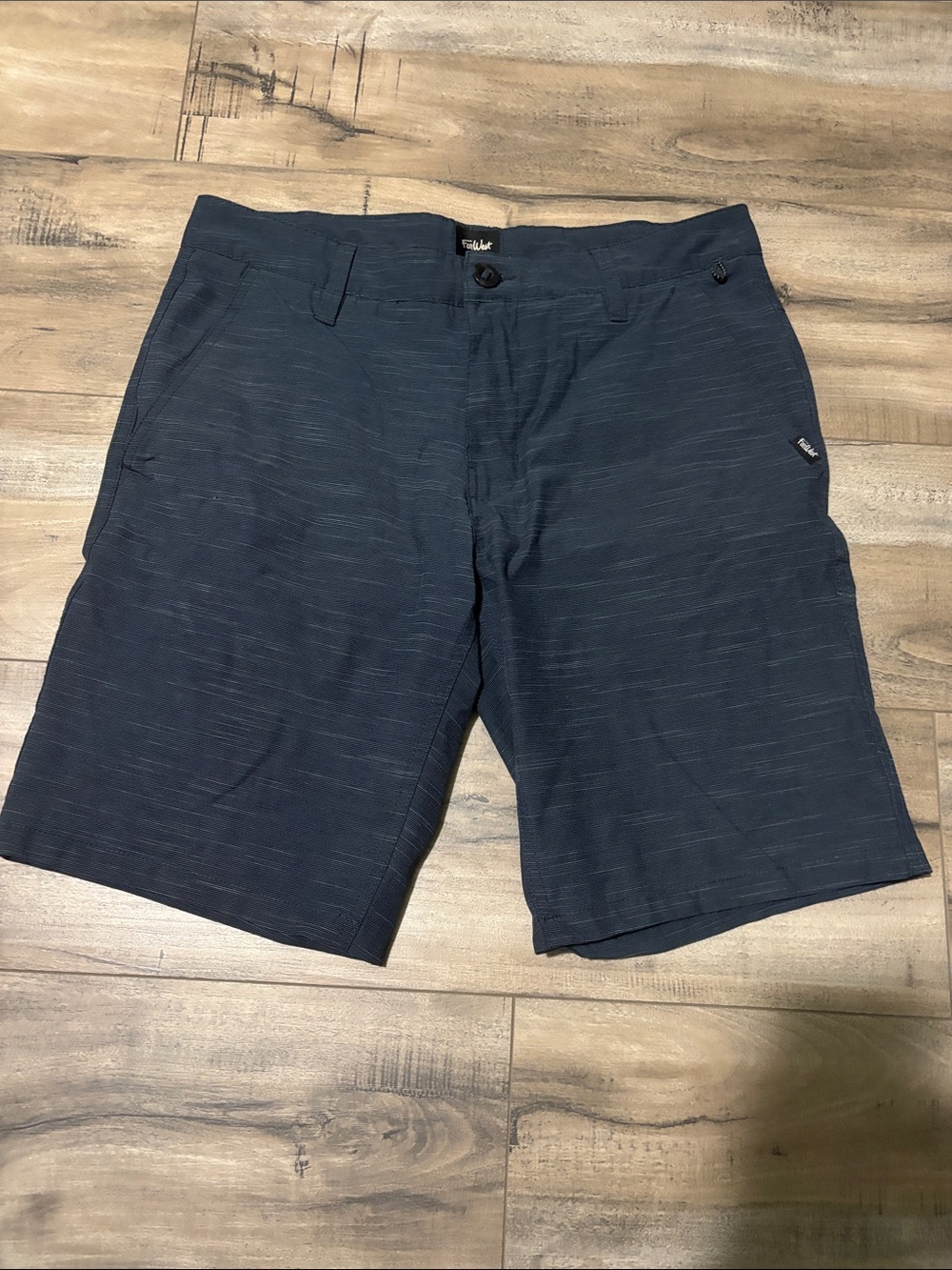 FarWest Men's Dark Navy Flat Front Shorts